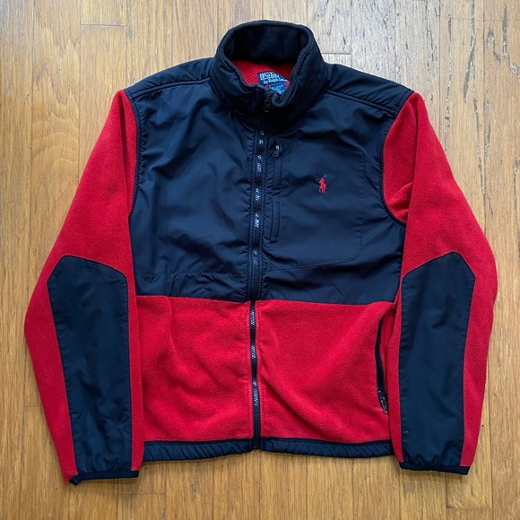 POLO RALPH LAUREN JACKET SIZE LARGE GREAT CONDITION REDANDBLACK POLARTEC CLASSIC - Picture 5 of 9